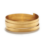 Six Wrapped Gold Spiral Bracelet~6mm