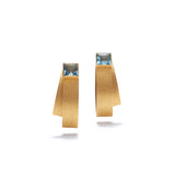 Folded Aquamarine Earrings