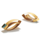Folded Aquamarine Earrings