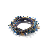 Triple Blue and Gold Bracelet/Necklace