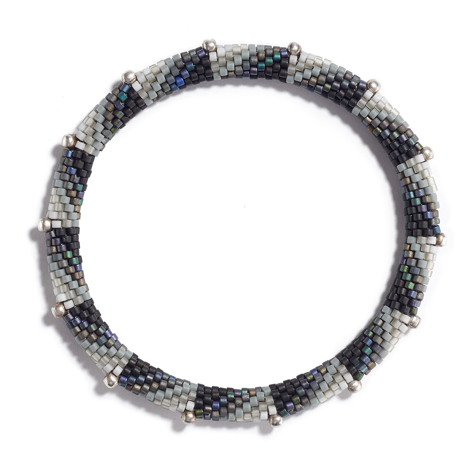'Points' Pattern Bracelet with Silver