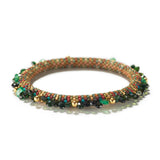 Holiday Green and Gold Bracelet