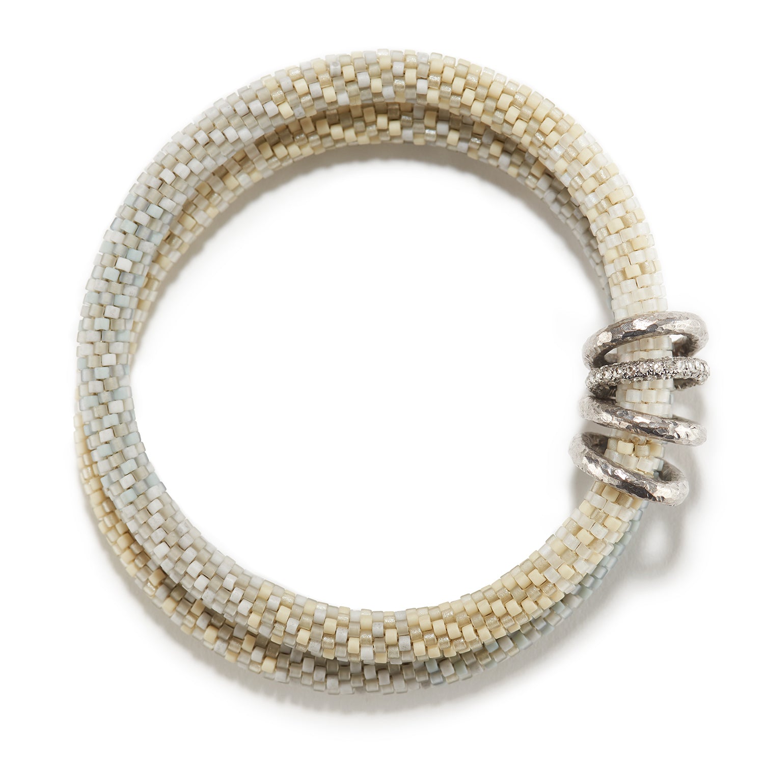 White Gold, Silver and Diamond Bracelet