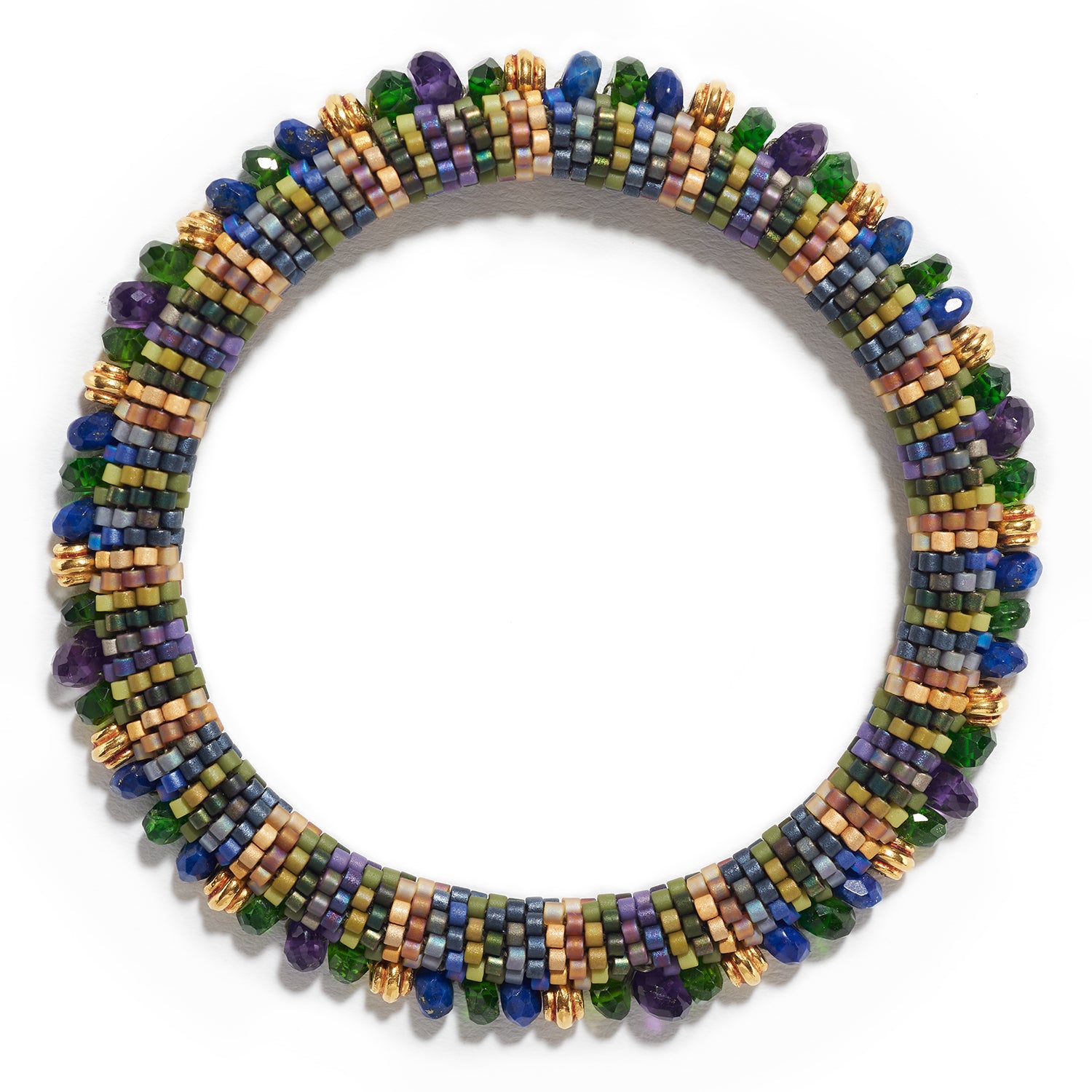 Lyda Bracelet with Amethyst, Chrome Diopside & Lapis