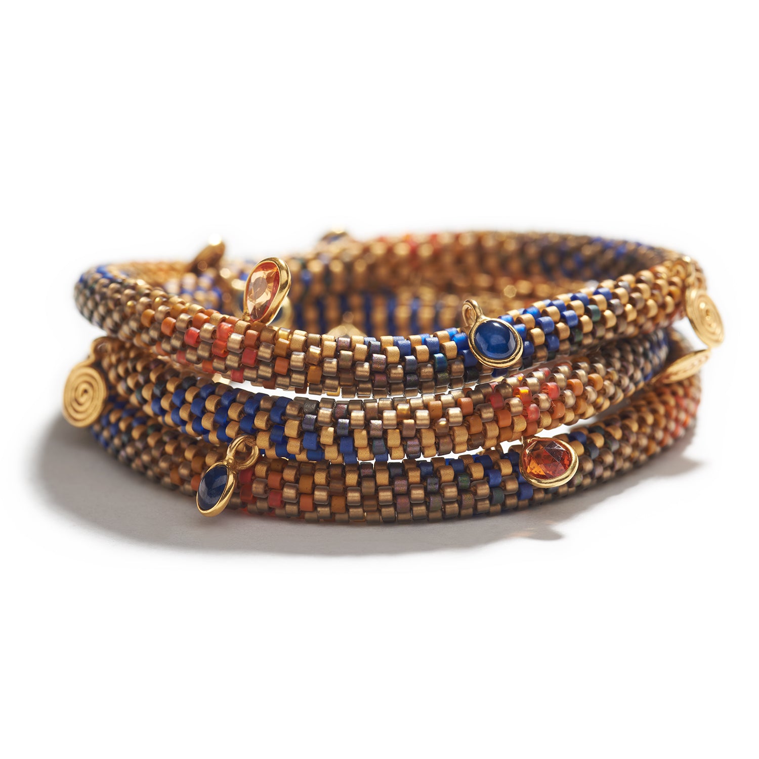 Orange, Blue & Gold I Necklace/Bracelet