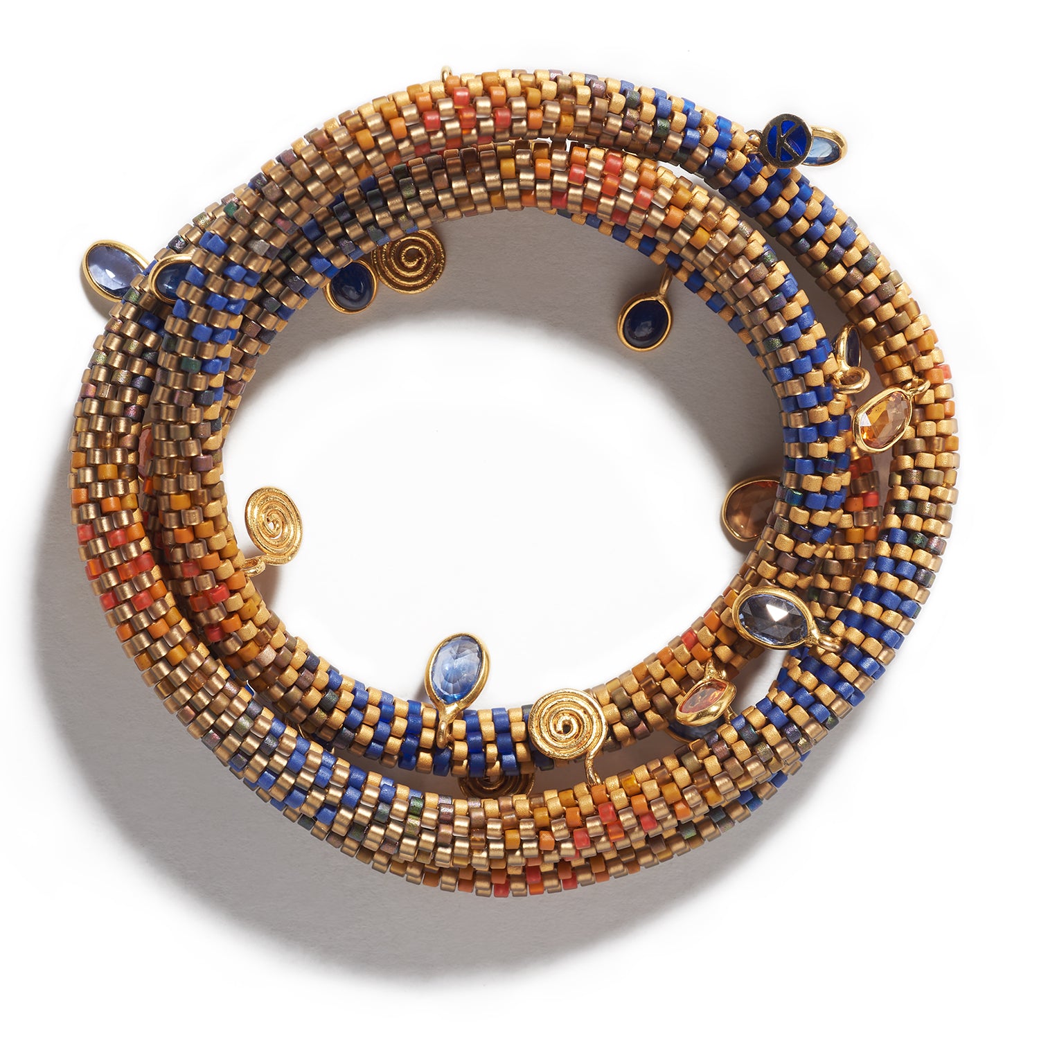 Orange, Blue & Gold I Necklace/Bracelet