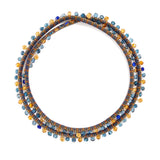 Lyda Pattern Necklace with Topaz, Citrine and Lapis