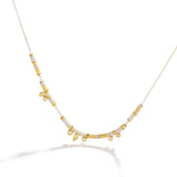 Diamond Drop Necklace in Sterling & Gold ~ 5 Diamonds