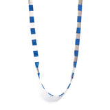 Wide Ribbon Necklace~Blue