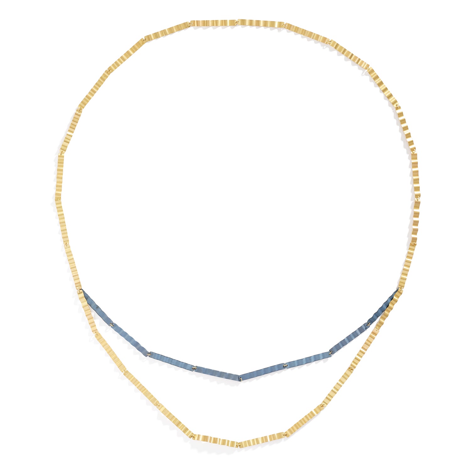 Long Gold & Titanium Aigua Necklace