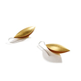 18K Yellow Gold Cocoon Pendant Earrings~40mm