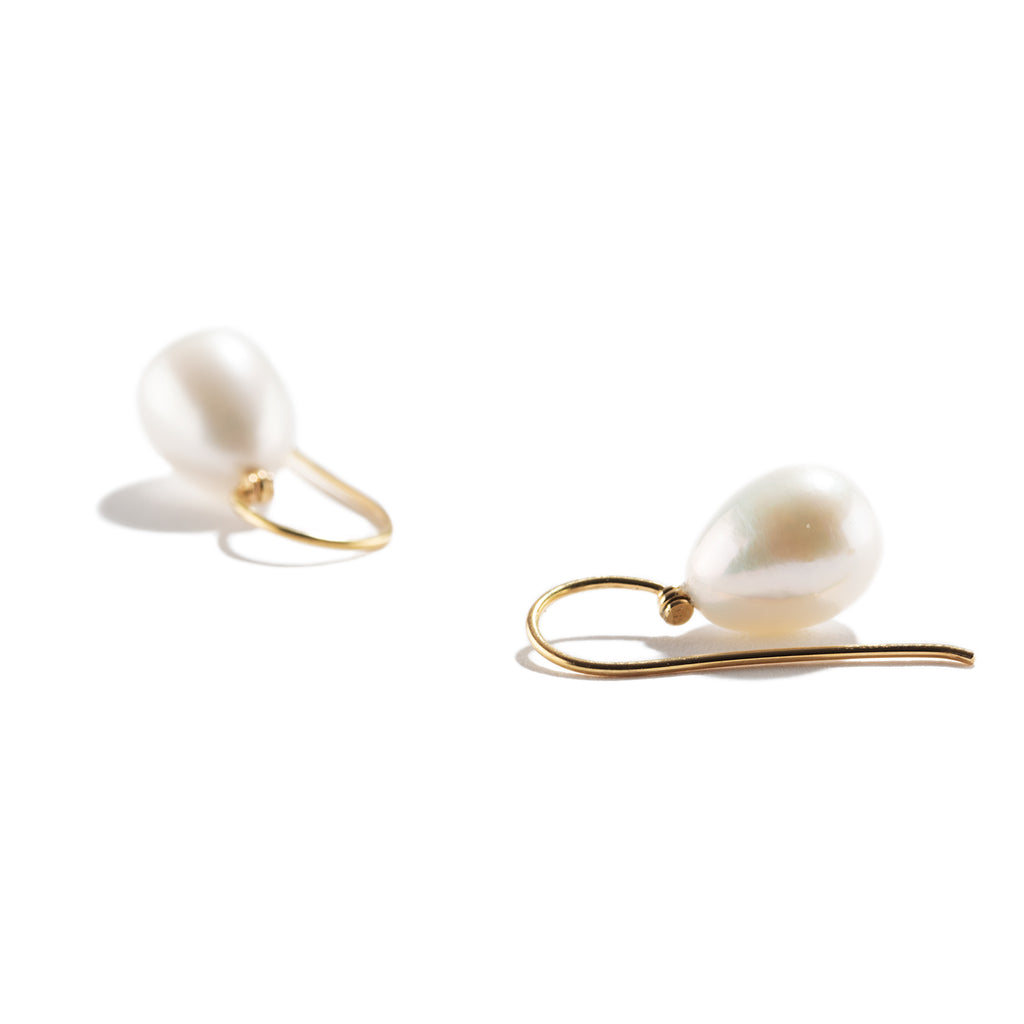 Pearl Stud Earrings | Pearl Earrings Gold Stud with Sterling Silver Pi –  Huge Tomato