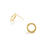 18K Yellow Gold Circle Earrings