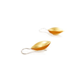 18K Yellow Gold Cocoon Pendant Earrings~20mm