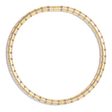 Yellow Gold Collier~8mm Rock Crystals