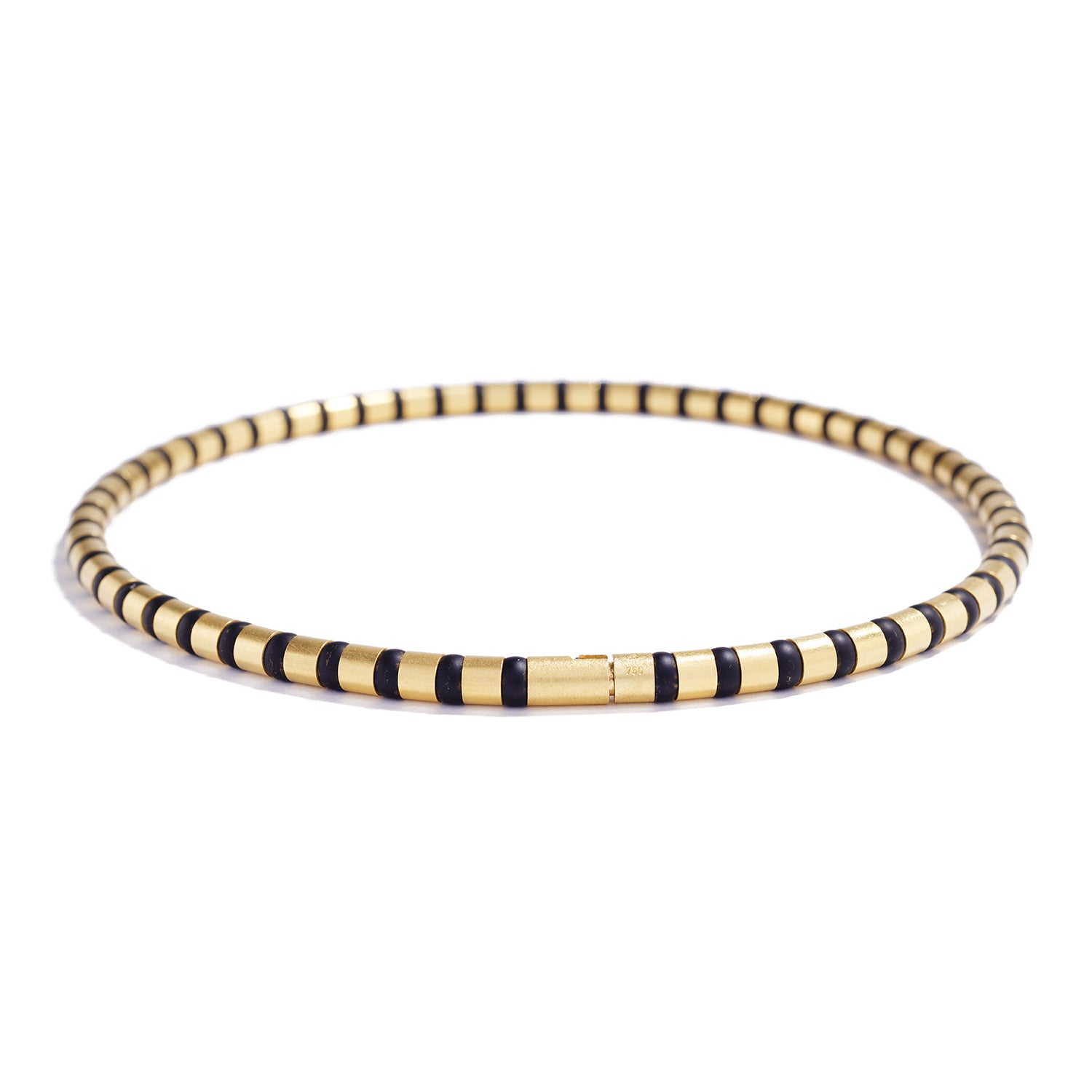 Yellow Gold Collier~8mm Onyx