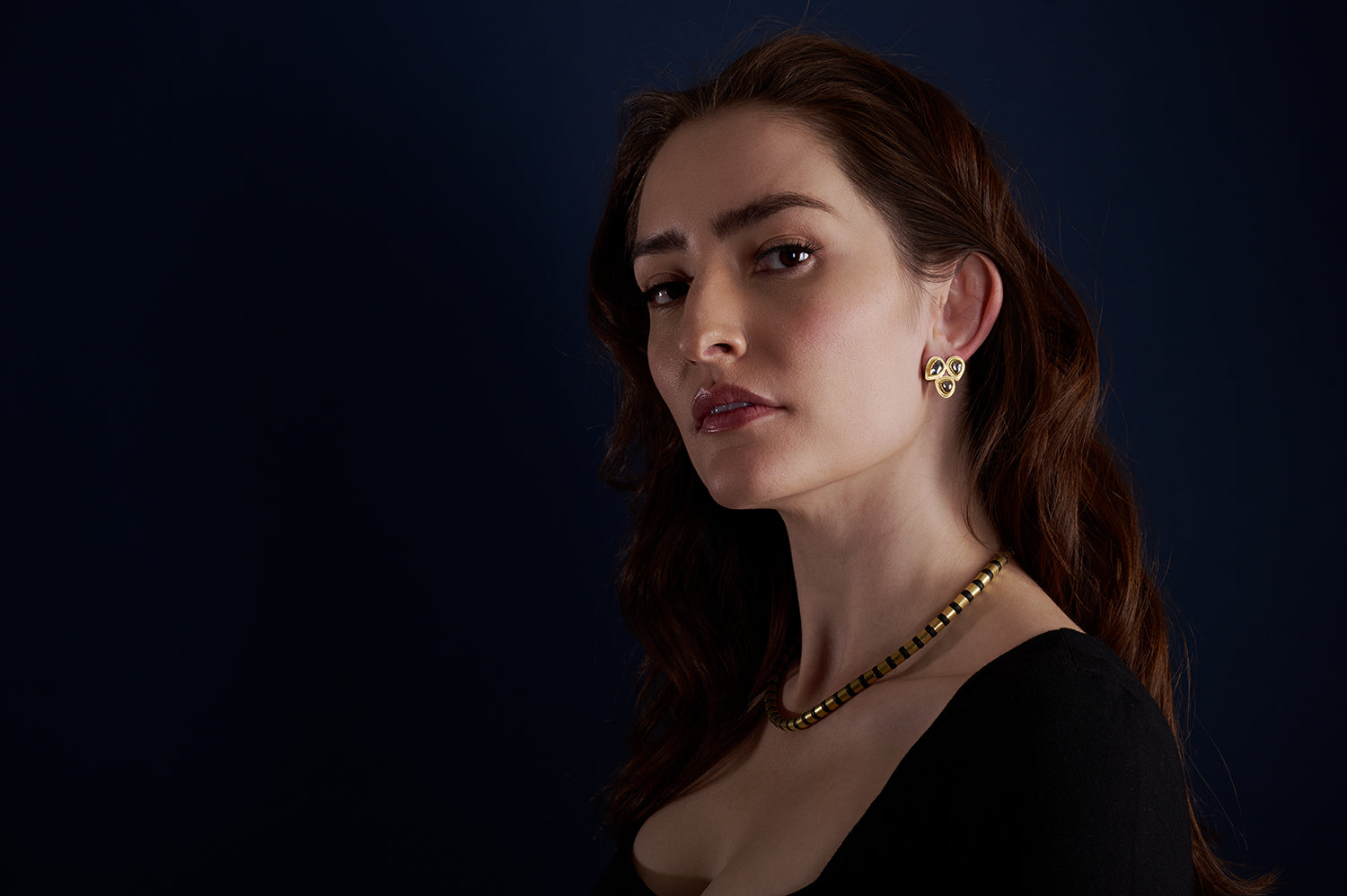 Salt & Pepper Rose Cut Diamond Drop Earrings