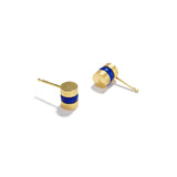 18K Yellow Gold & Lapis Lazuli Cleopatra Stud Earrings