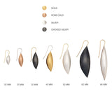 18K Yellow Gold Cocoon Pendant Earrings~50mm
