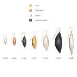 18K Yellow Gold Cocoon Pendant Earrings~25mm