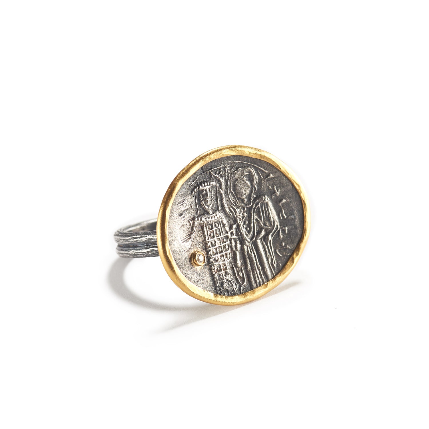 Byzantine, Diamond and Silver Ring