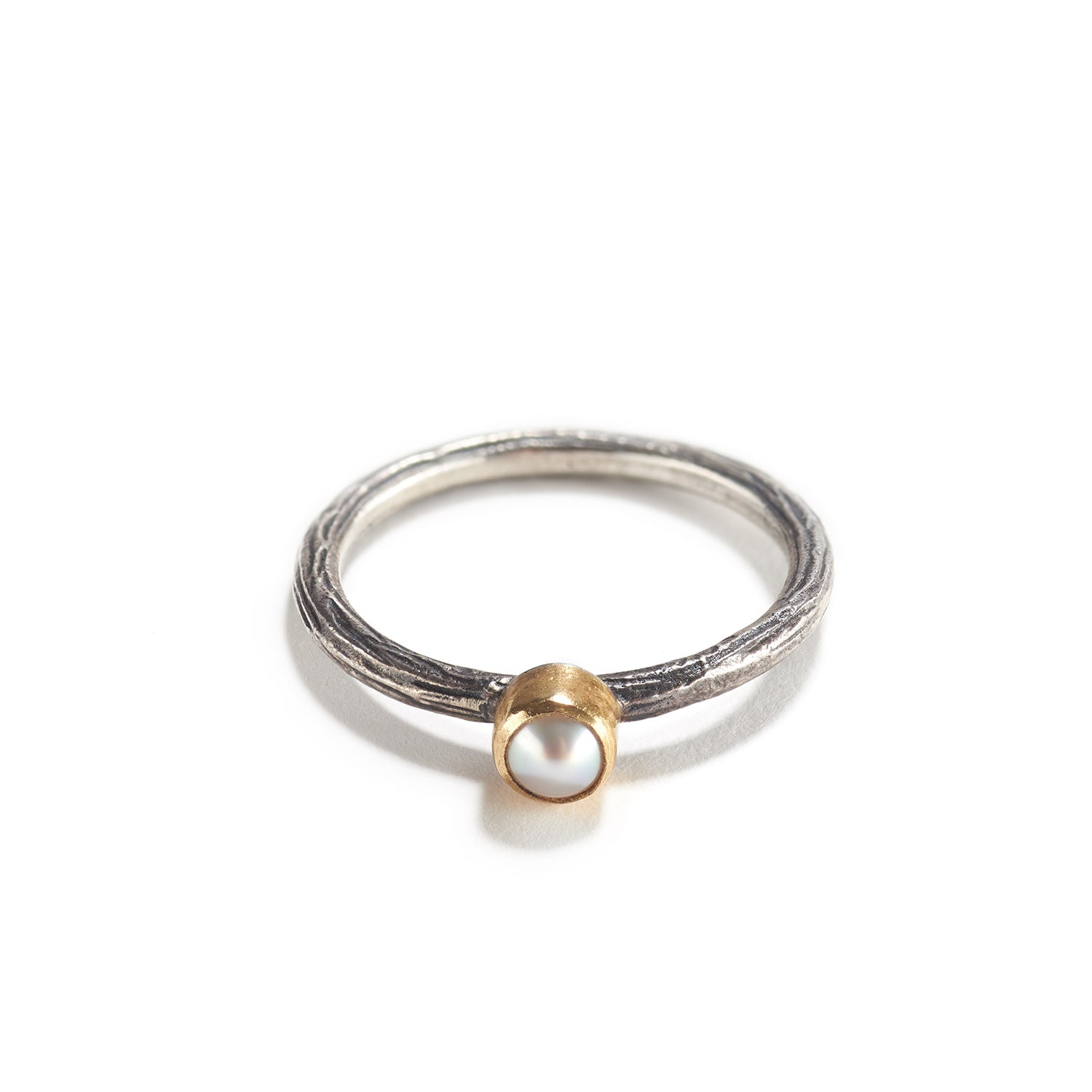 Small Pearl and Silver Ring