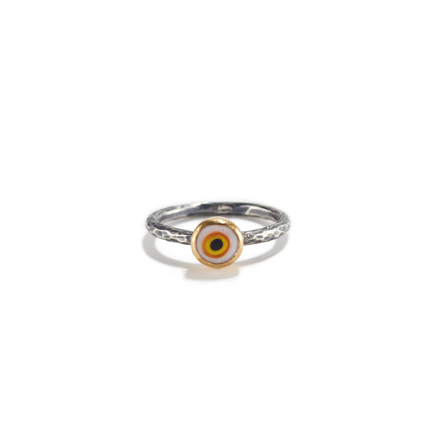 Gold & Silver Evil Eye Ring