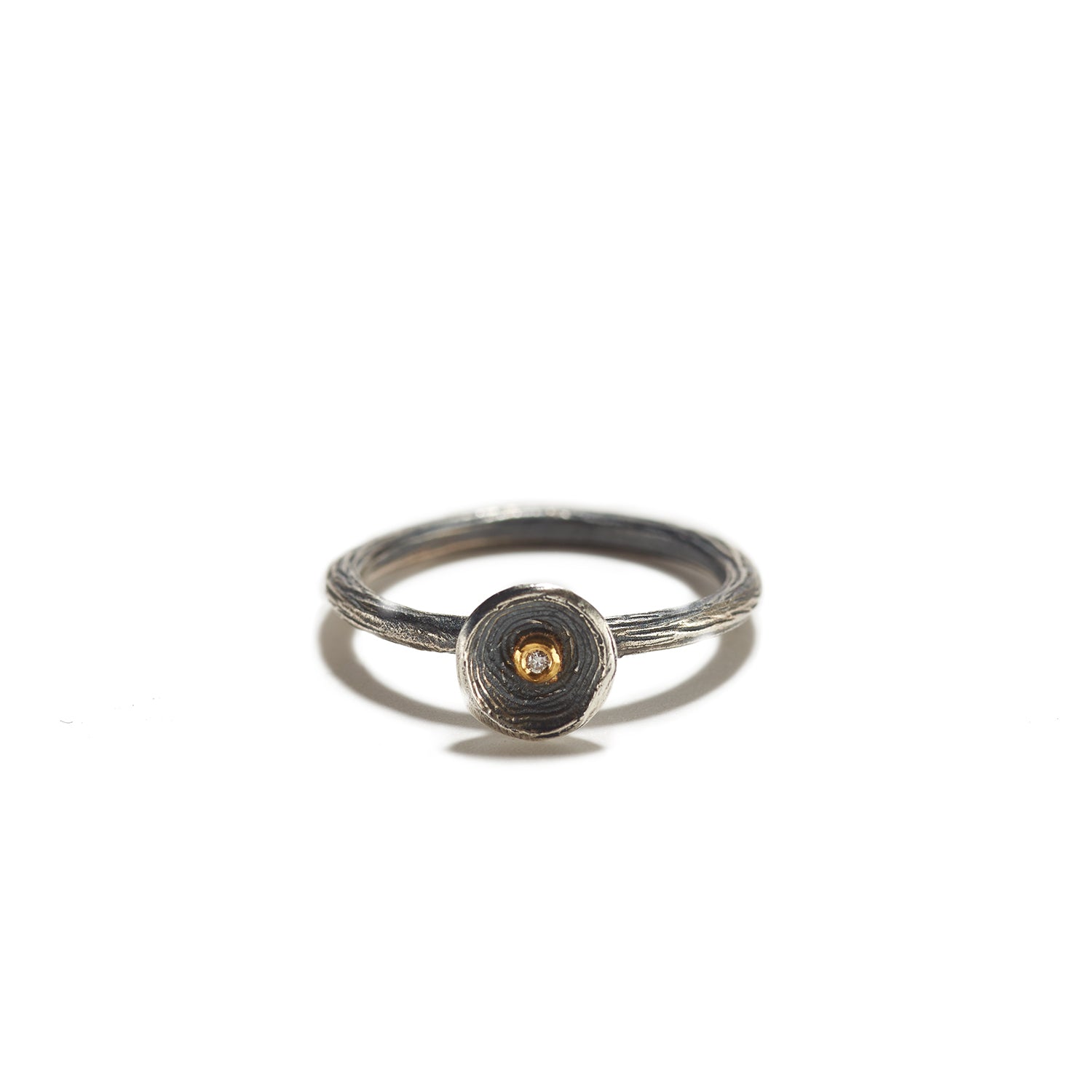 Silver Cup with Gold and Diamond Ring