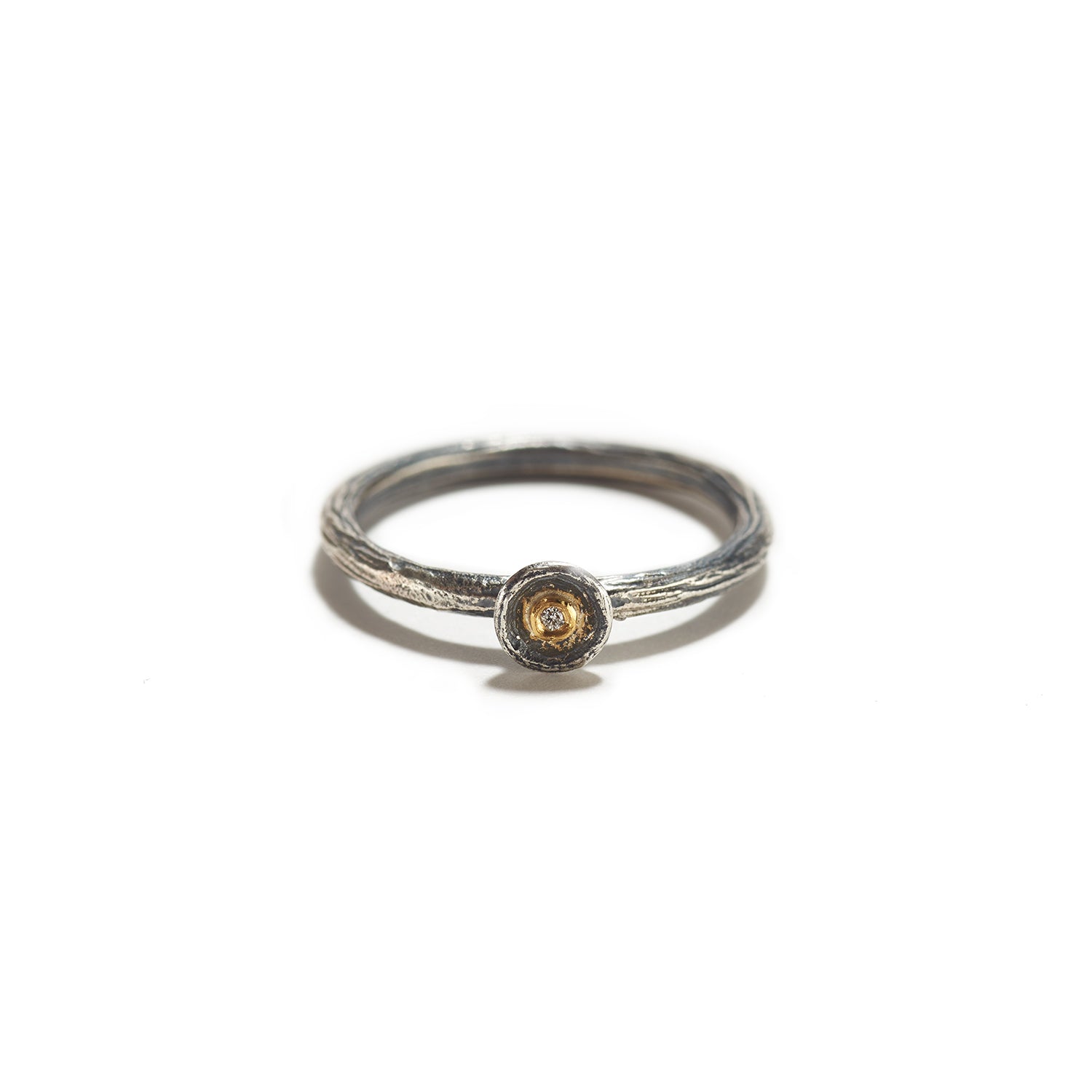 Cup of Gold with Diamond & Silver Ring
