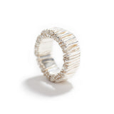 Wide Bamboo Ring in Silver