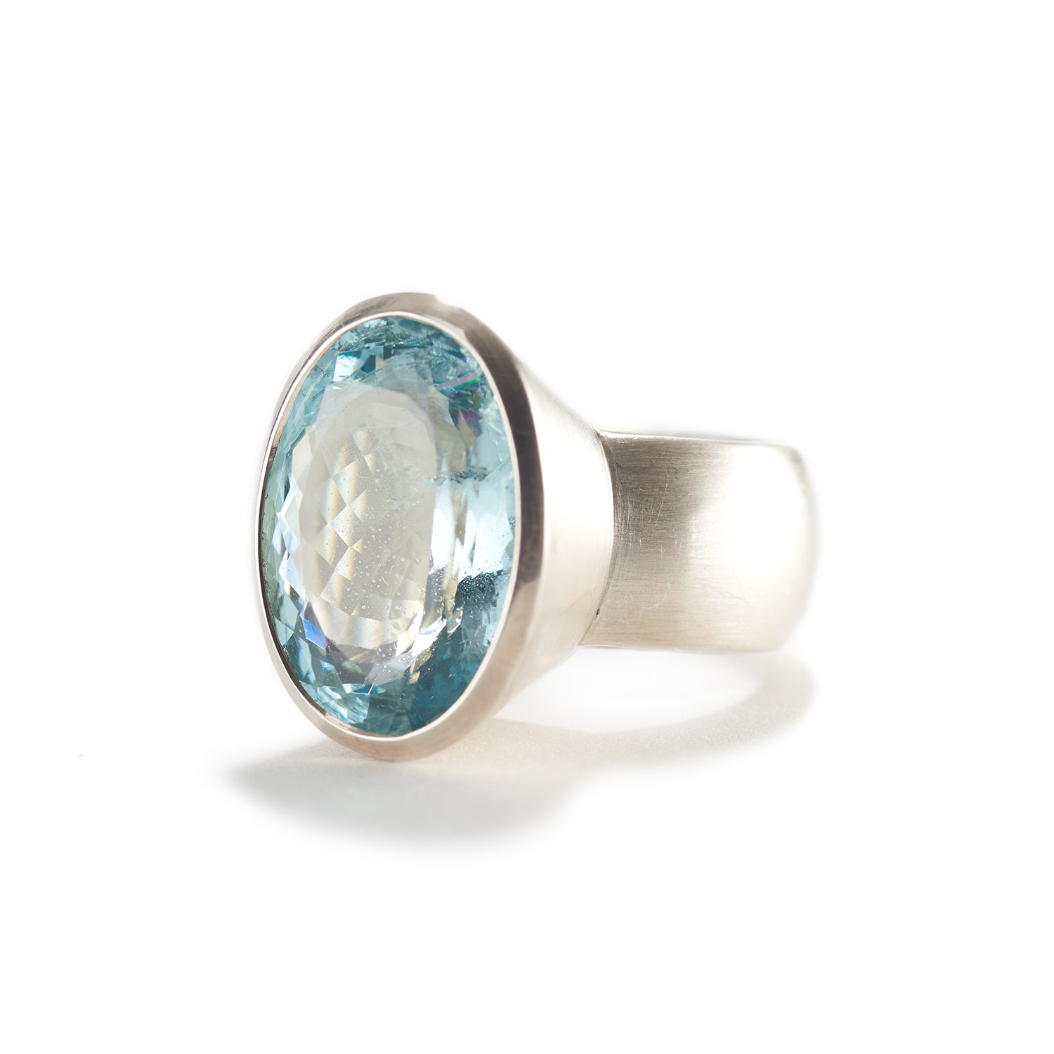 Aquamarine & Silver Ring