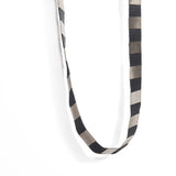 Classic Square Ribbon Necklace~Grey
