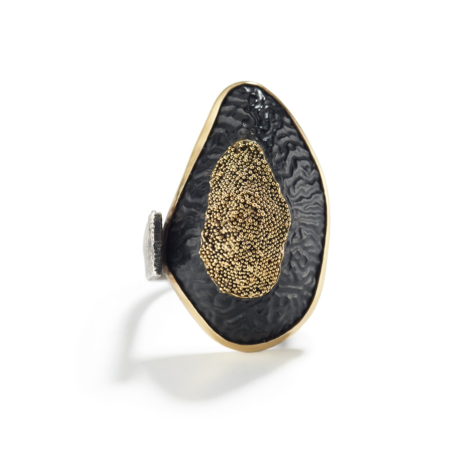 Borneo Beach Pebble and Gold Ring