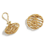 Small Basket Clip Earrings