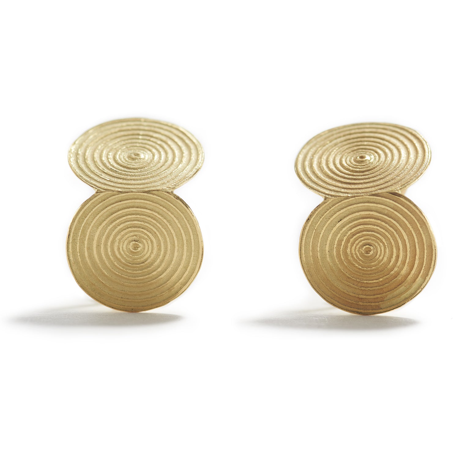 Concentric Earrings in Gold