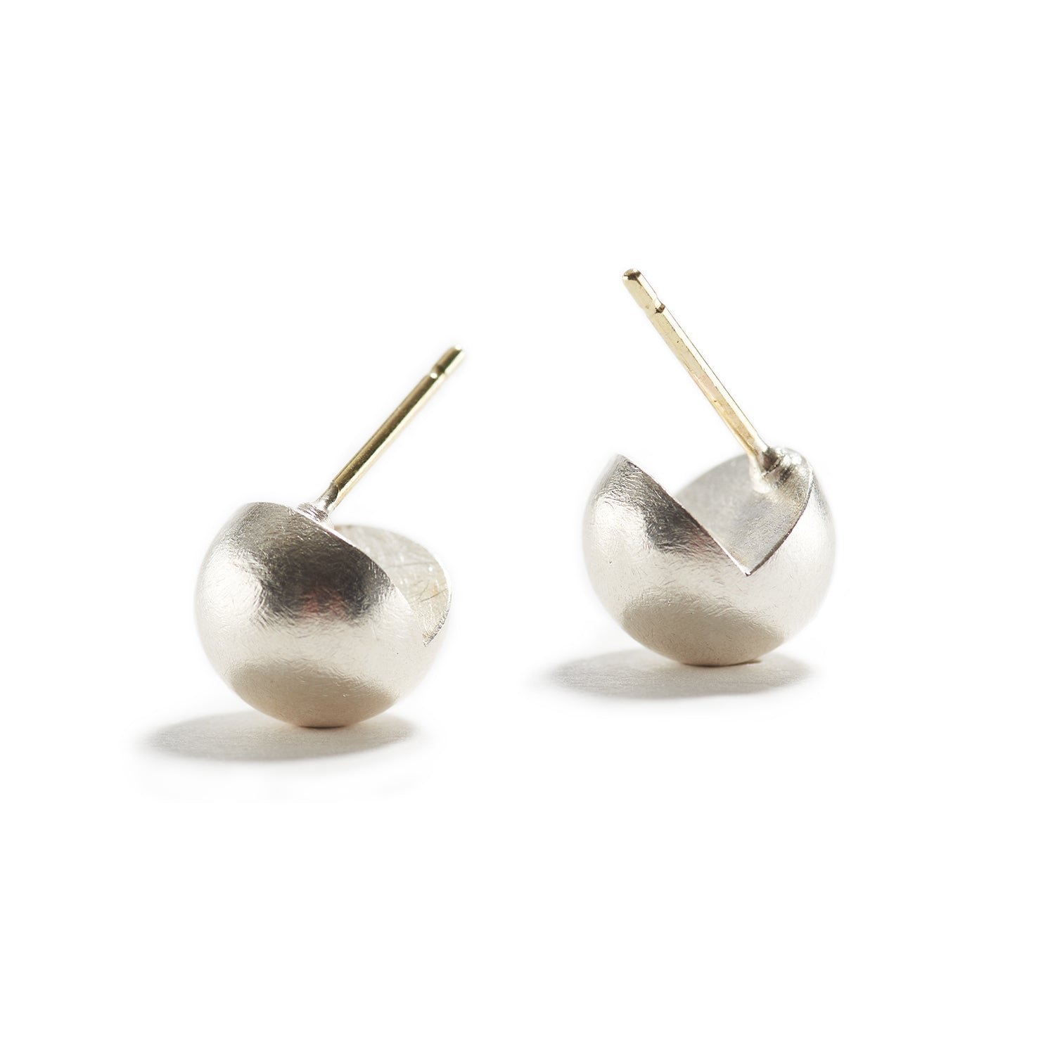 Small Ball Earrings with Silver