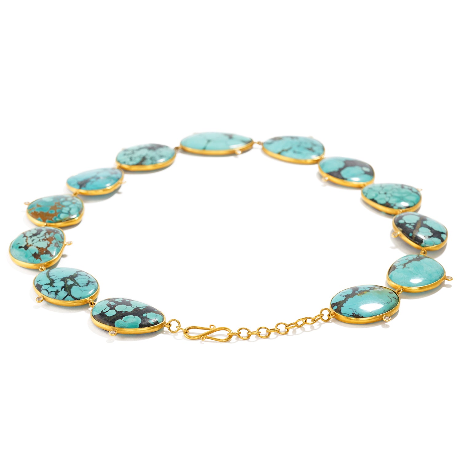 Turquoise with Diamond Necklace