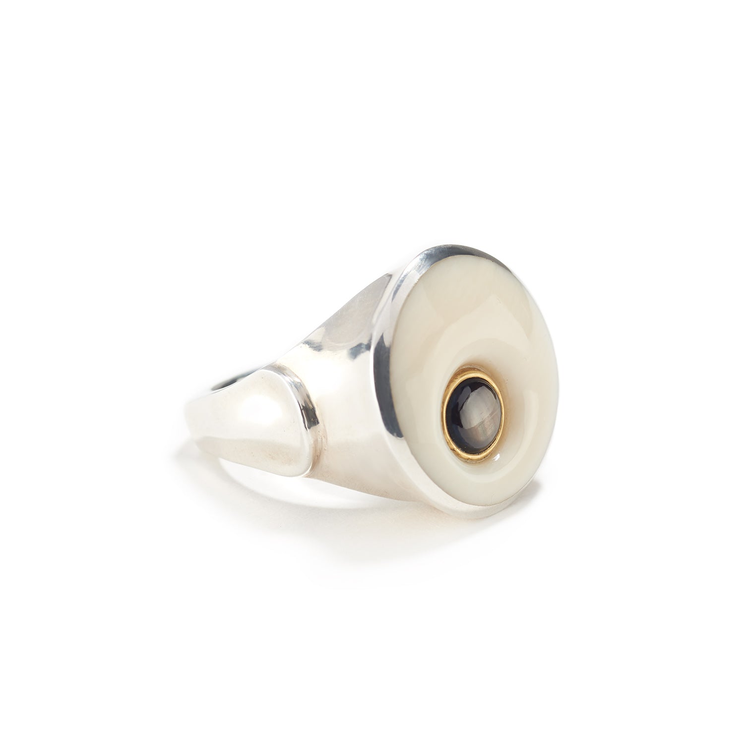 Creamy white coral ring