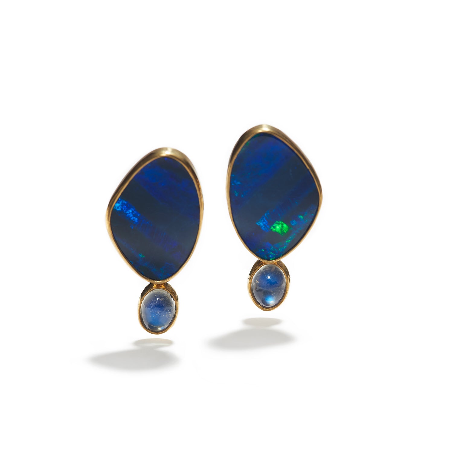 Earrings in Opal & Moonstone