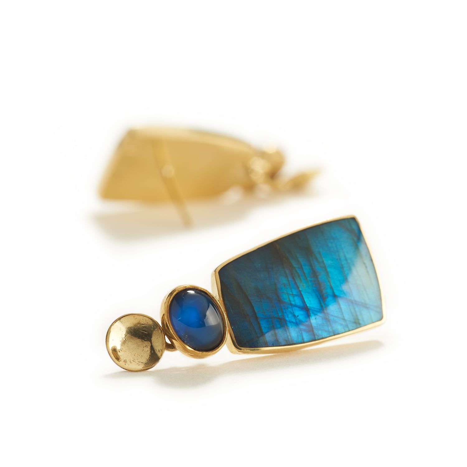 Earrings in Labradorite & Moonstone