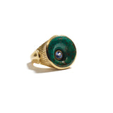 Whirlpool Ring in Gold, Turquoise, and Sapphire