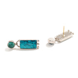 Turquoise Palladium Earrings