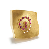 Spinel and Gold Brooch