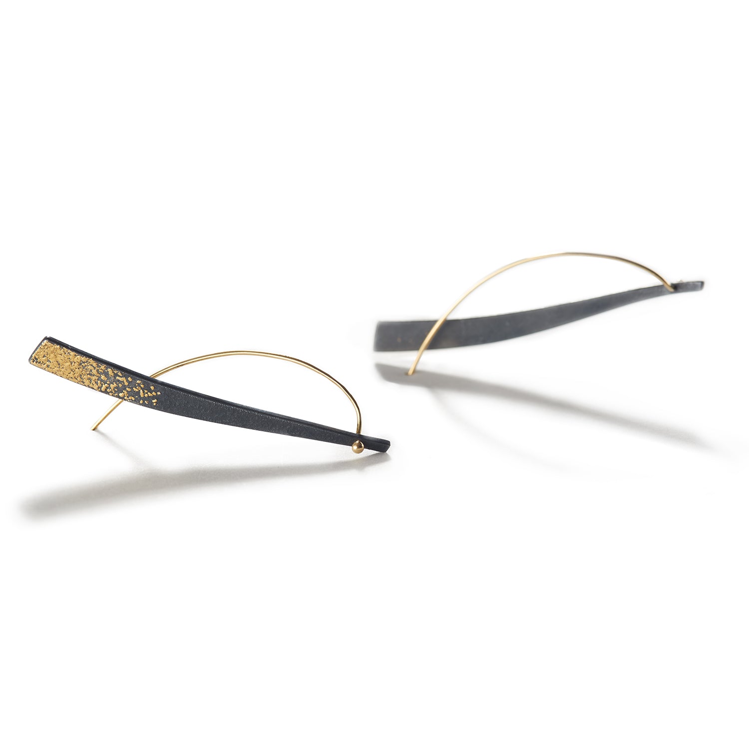 Strands of Gold & Silver Earrings