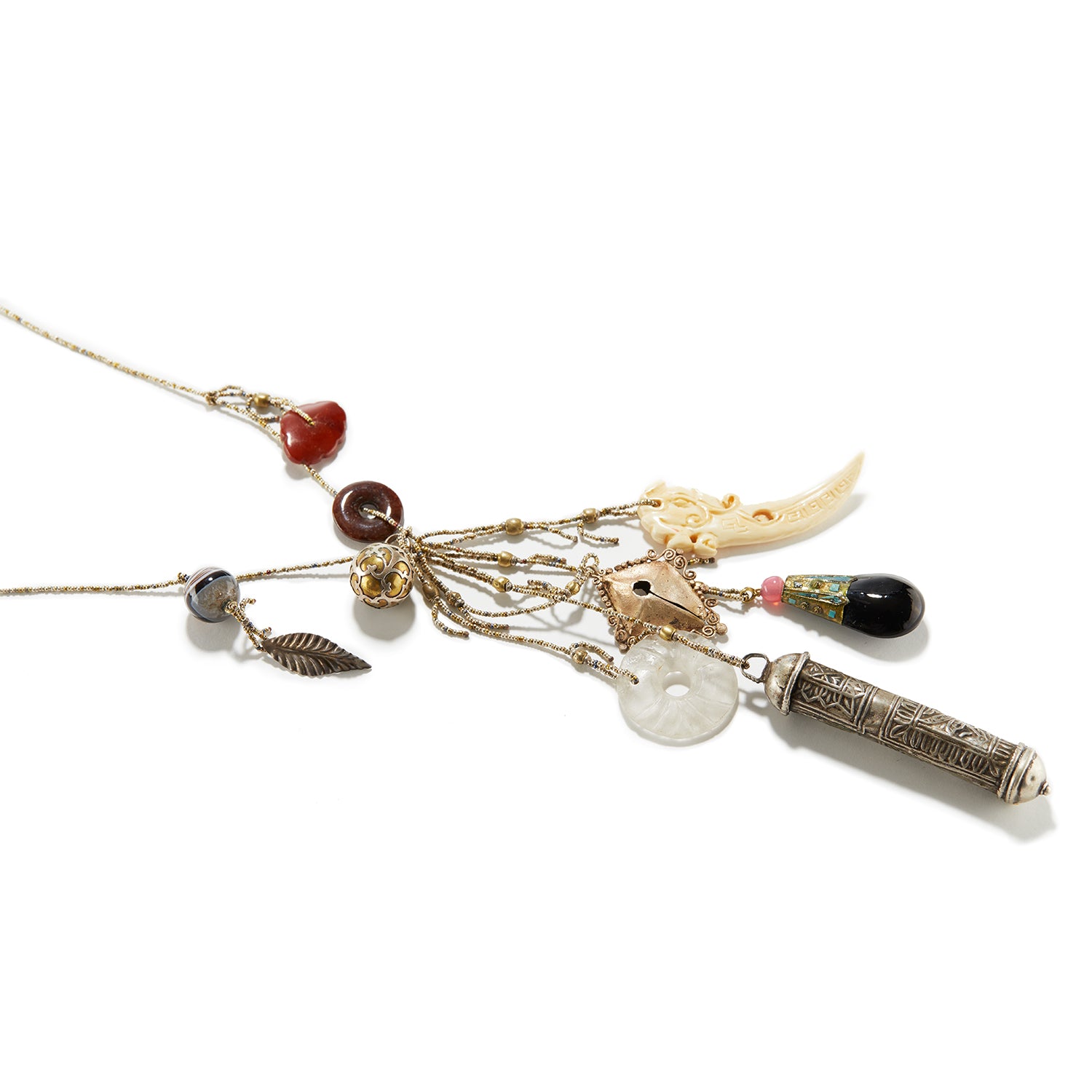 Long Assorted Antique Pendant Necklace