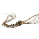 Long Braid & Tassel Pyrite Necklace