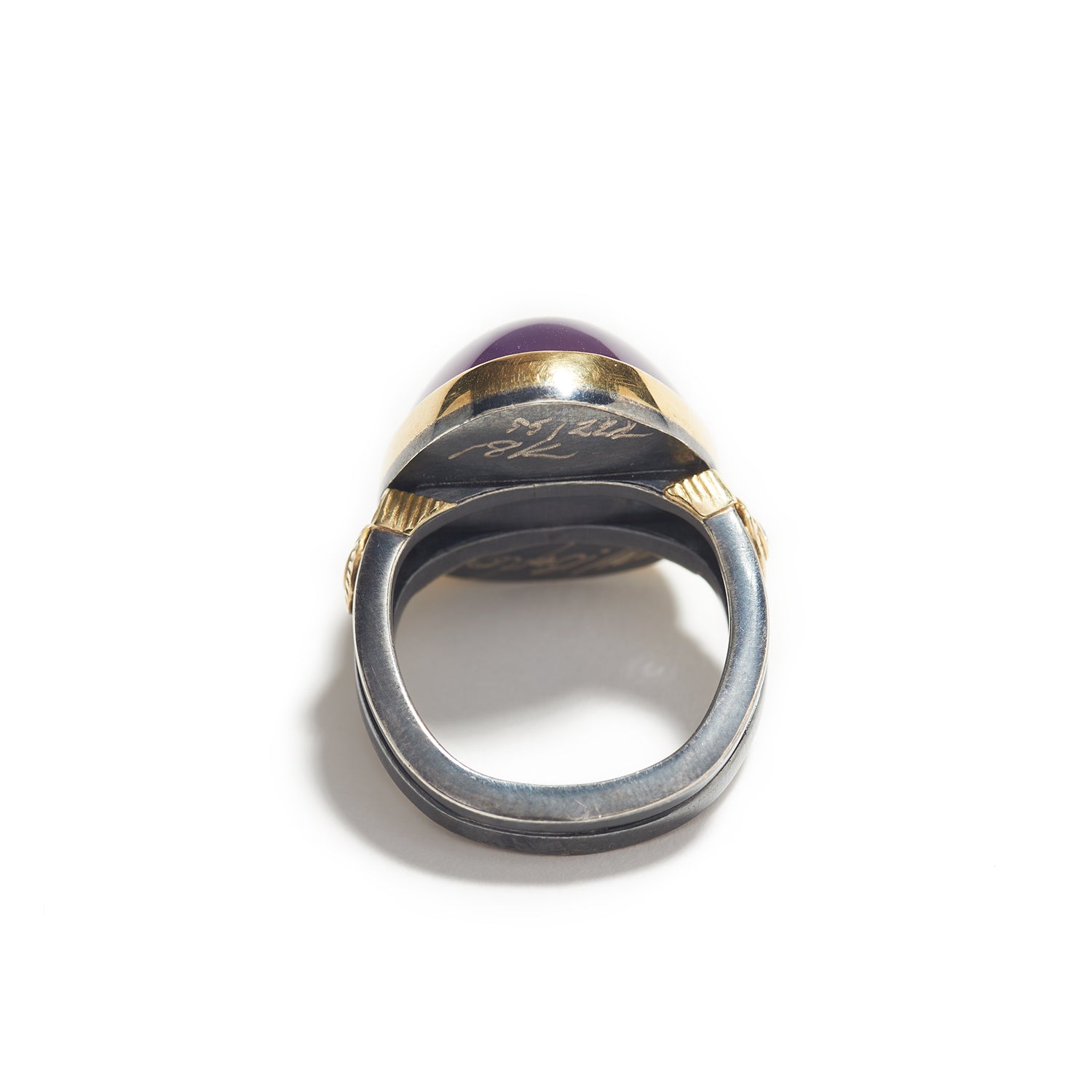 Purple Chalcedony & Australian Opal Ring
