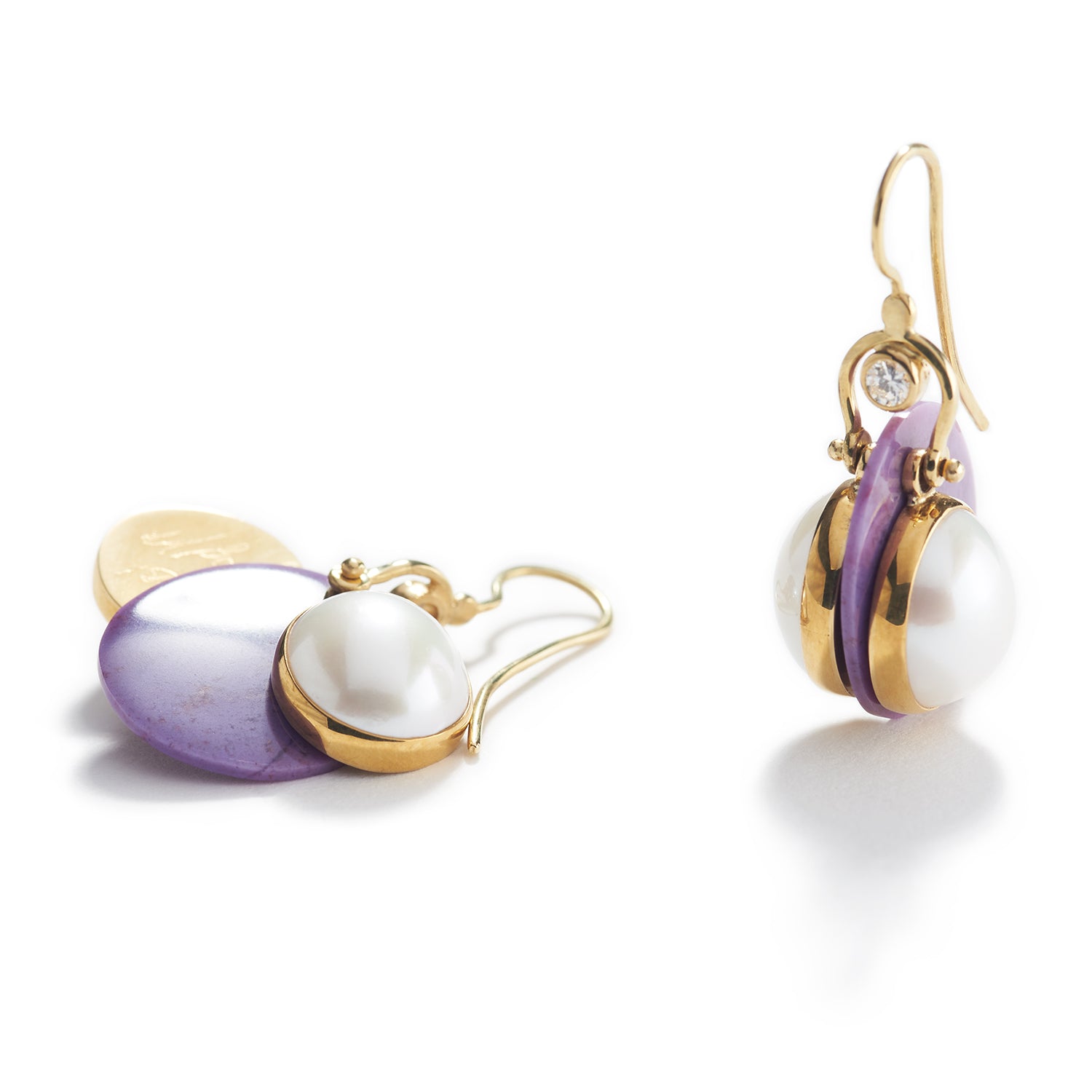 Turkish Jadeite & Pearl Earrings