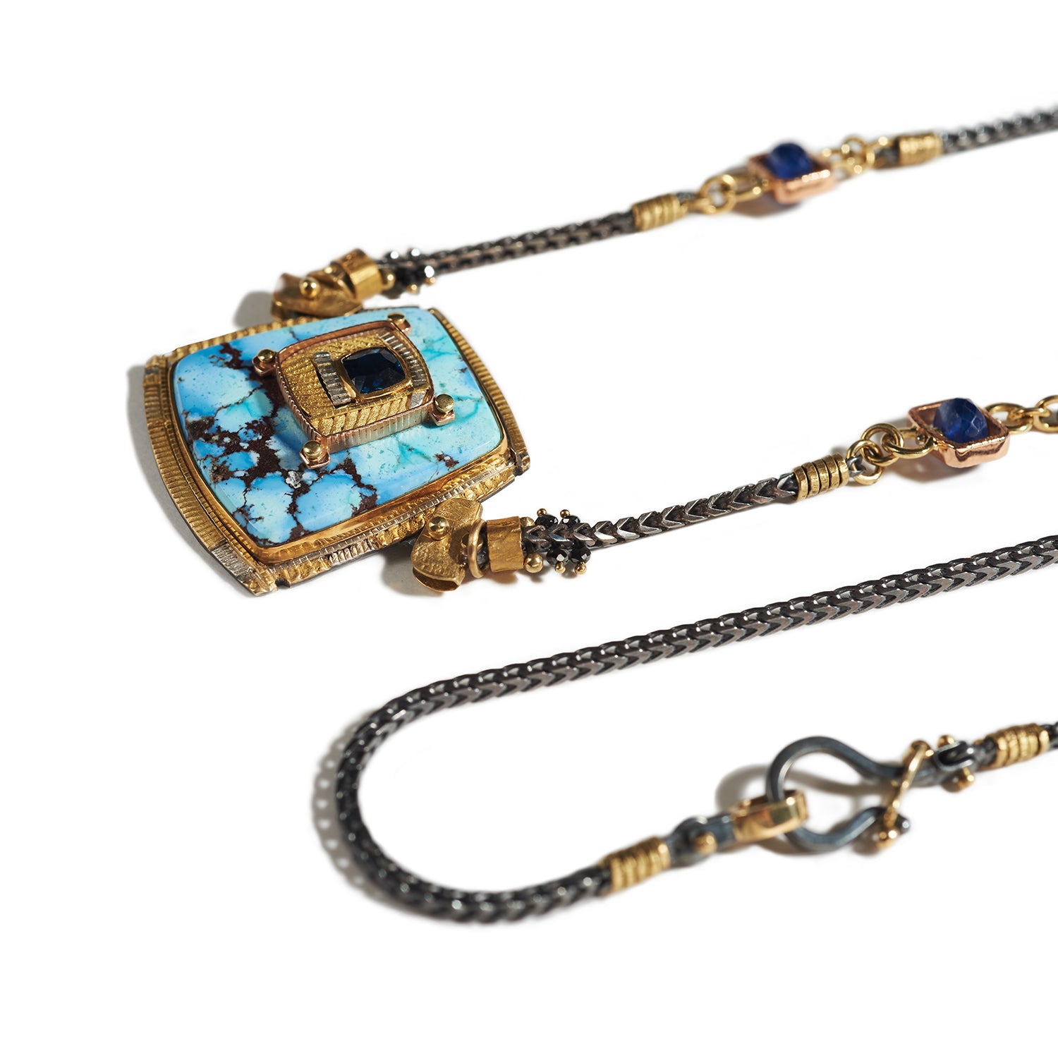 Turkish Turquoise & Sapphire Necklace