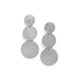 Steel Circle Earrings with Cubic Zirconia